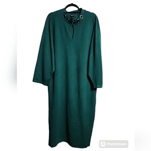 Torrid green knee length sweater stretchy dress size 4x